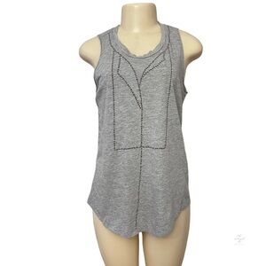 3.1 Phillip Lim Target Women Gray Rhinestone Design Scoop-neck Long‎ Tank Top L